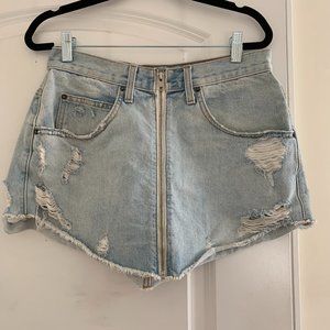 Carmar / LF Denim BEATRICE ZUNI ZIP FRONT SKIRT sz 29